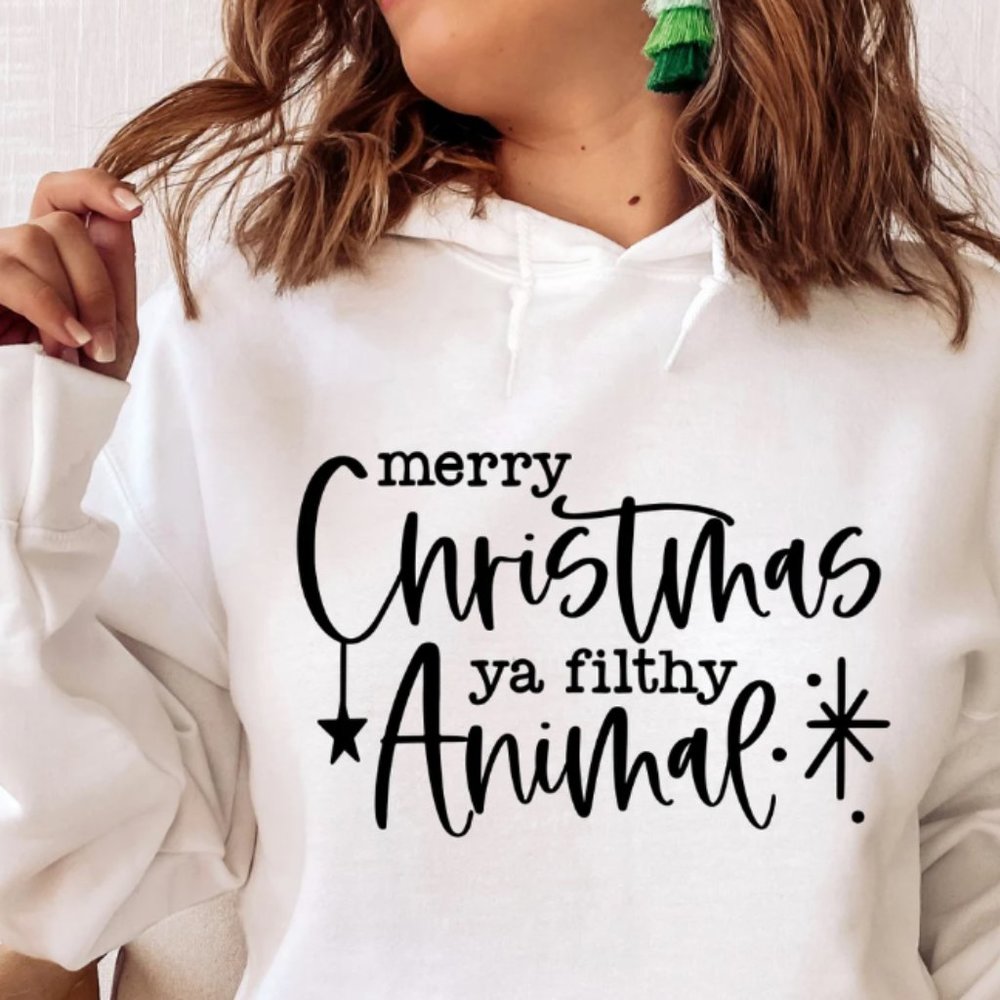 Merry Christmas Ya Filthy Animal Hoodie